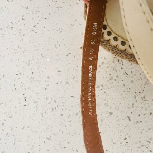 Tory Burch Aileen Sandal-Veg Leahter, size 6.5 with Original box - Picture 5 of 6